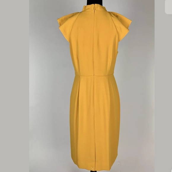 J.Crew Tie Ruffle Front Sheath Dress 365 Crepe 8 - Picture 3 of 5